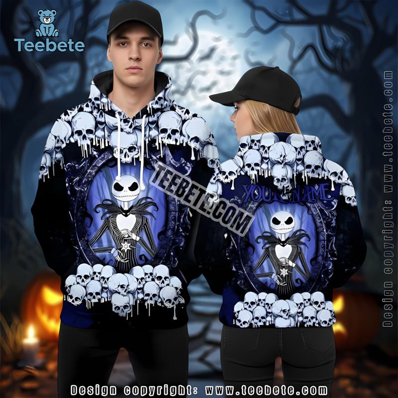 Jack Skellington Nightmare Before Christmas Blue 3D Hoodie