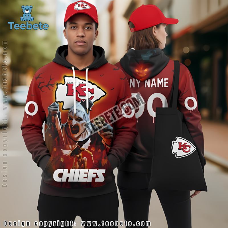 Kansas City Chiefs Terrifier Ghoulish Personalized 3D Hoodie Red Boys