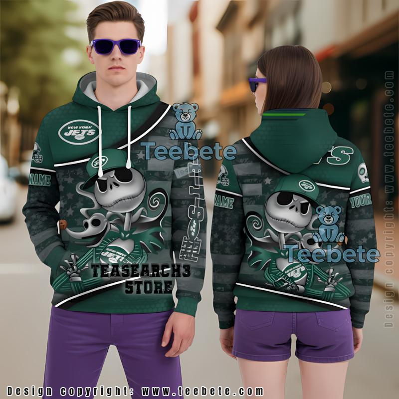 New York Jets Mickey Mouse 3D Hoodie Green White Printed Personalized