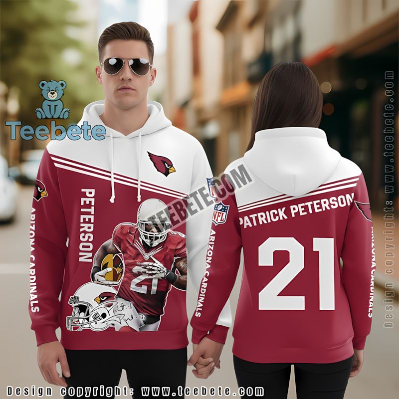 Personalized Player 21 Arizona Cardinals 3D Hoodie Mens