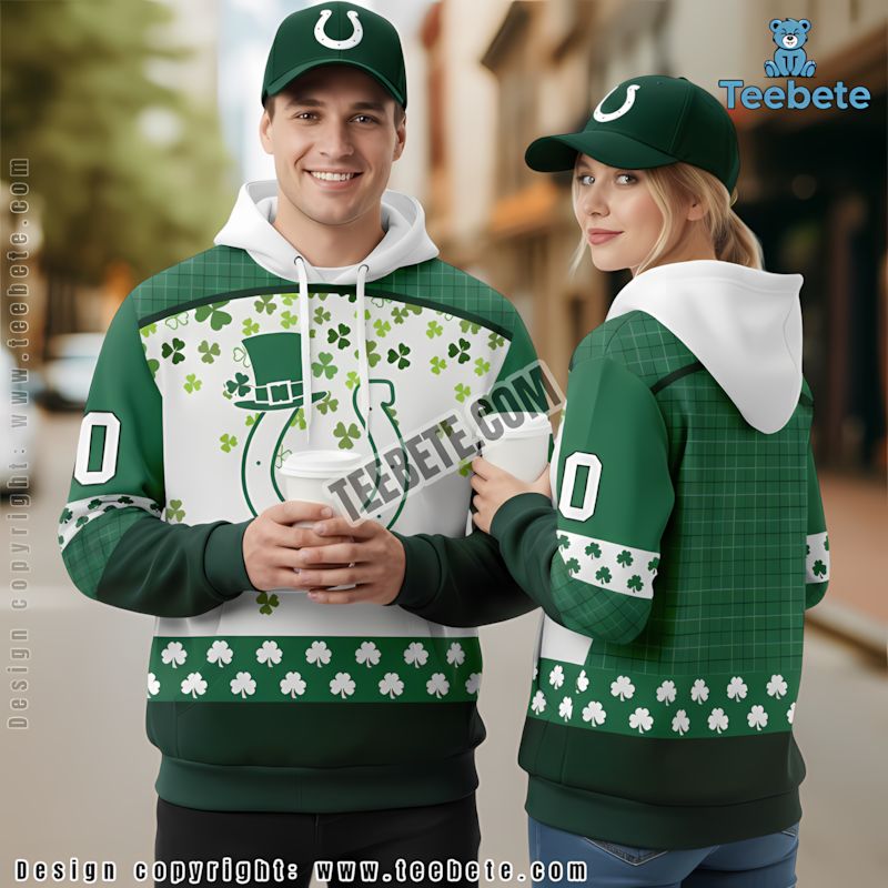 Indianapolis Colts St Patrick Day Personalized 3D Hoodie Green Print Indianapolis Colts St Patrick Day Personalized 3D Hoodie Green Print