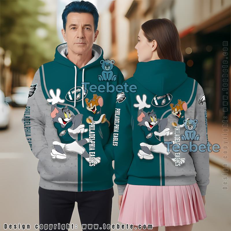 Philadelphia Eagles Tribal Skull 3D Hoodie Blue Black