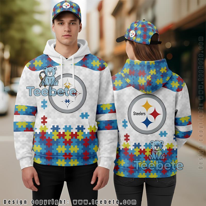 Pittsburgh Steelers Baby Yoda 3D Hoodie Grey Mens