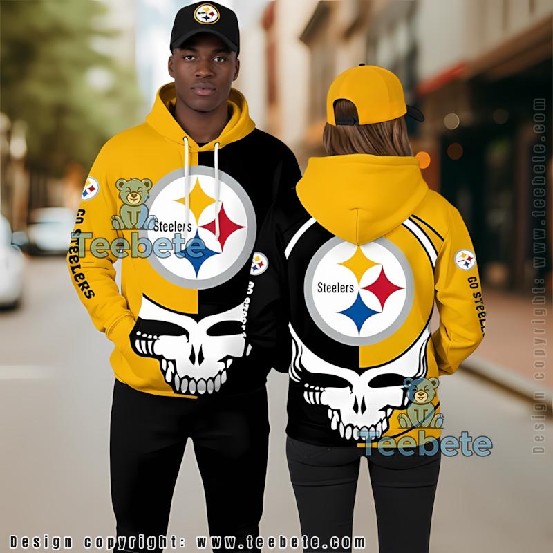 Pittsburgh Steelers Goofy 3D Hoodie Yellow Black Boys