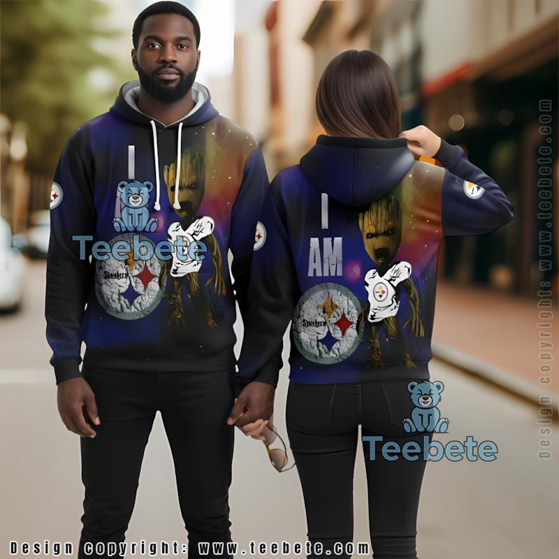 Pittsburgh Steelers Jack Skellington 3D Hoodie Yellow Kids