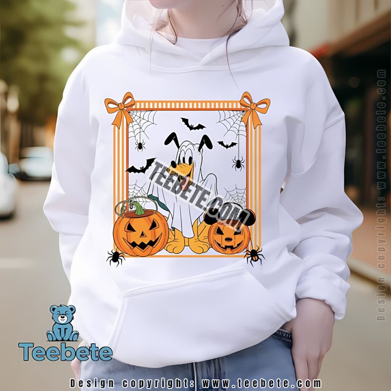 Pluto Disney Ghost Costume Mickey Pumpkin Halloween Hoodie Pluto Disney Ghost Costume Mickey Pumpkin Halloween Hoodie