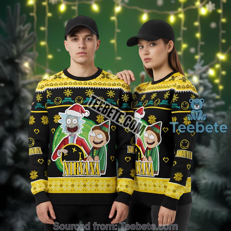 Rick And Morty Minnesota Wild Ugly Christmas Sweater Green Cheap