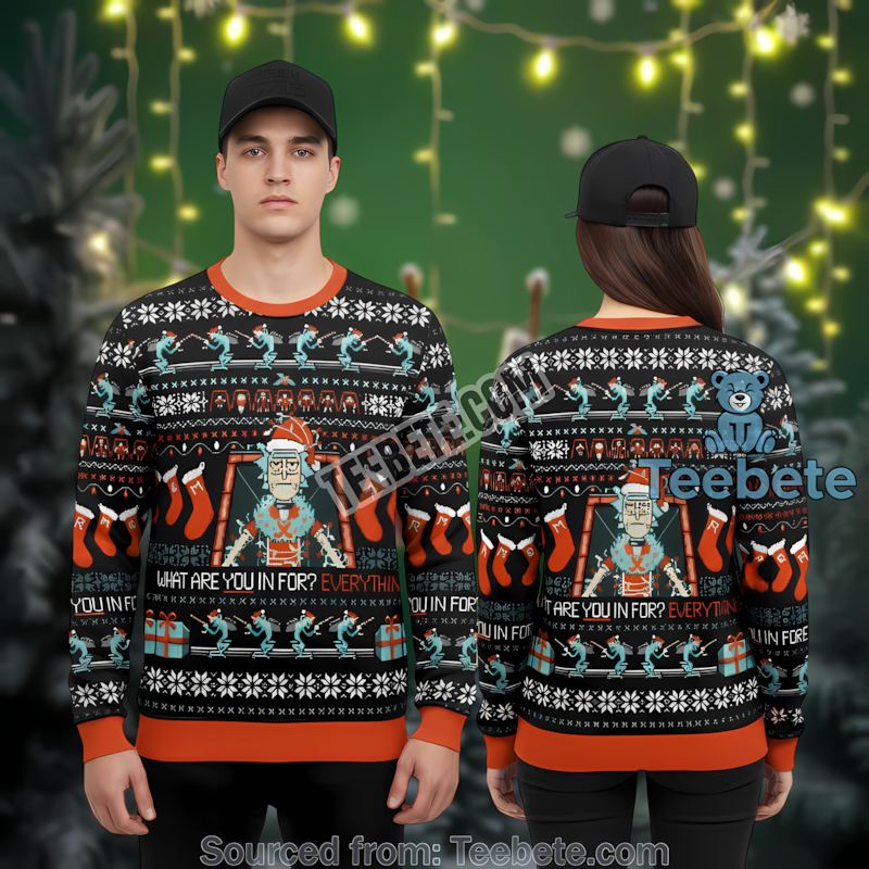 Rick And Morty Santa Rick Ugly Xmas Sweater Red Green Womens