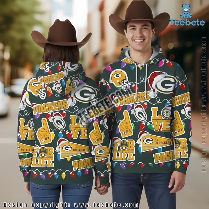 Green Bay Packers Puzzle Autism Awareness 3D Hoodie Black Mens Graphic
