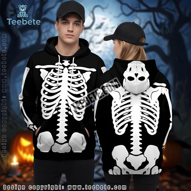 Scary Halloween Skulls Orange 3D Full Print Hoodie Scary Halloween Skulls Orange 3D Full Print Hoodie