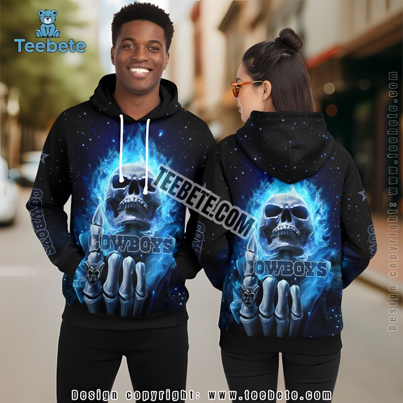 Dallas Cowboys Skull Score 3D Hoodie Kids Black Dallas Cowboys Skull Score 3D Hoodie Kids Black