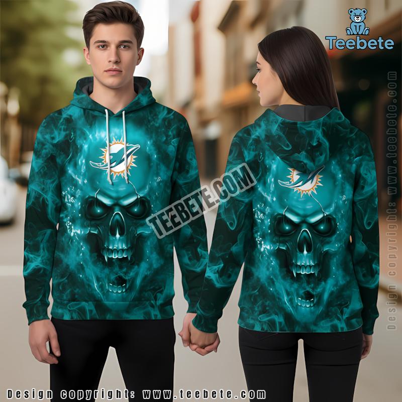 Miami Dolphins Terrifier Ghoulish Halloween 3D Hoodie Red Personalized