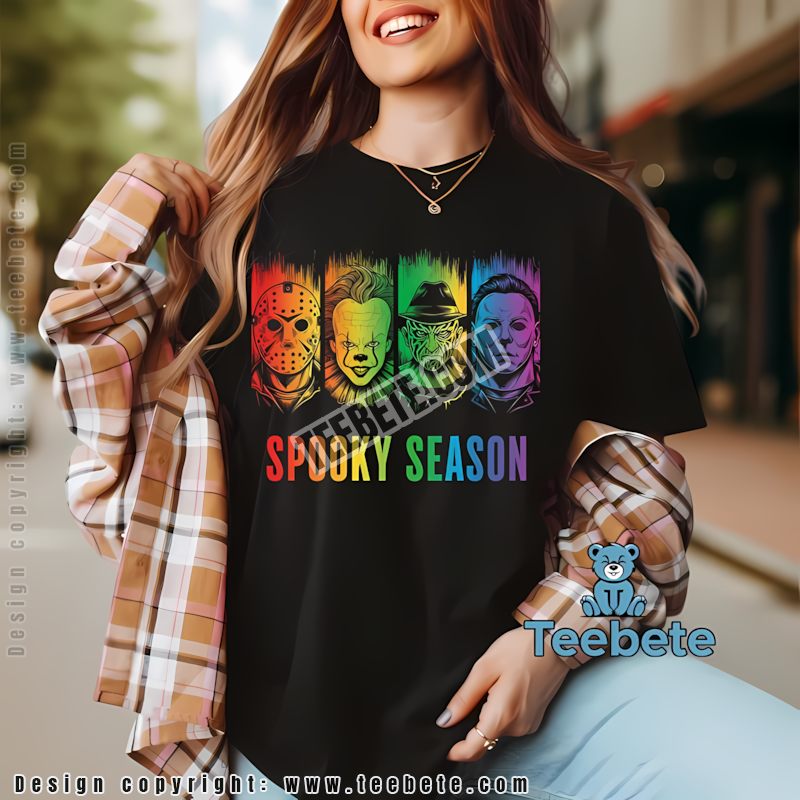 Spooky Season Jason Pennywise Freddy Michael Myers Halloween Shirt