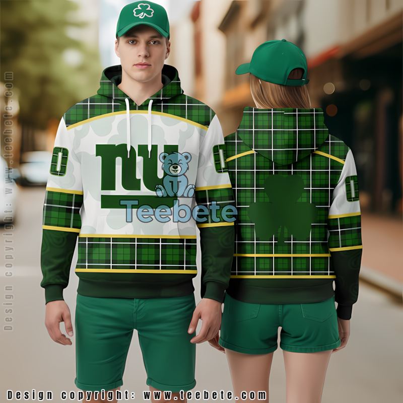 New York Giants Skull Spread Wings 3D Hoodie Black Blue Mens