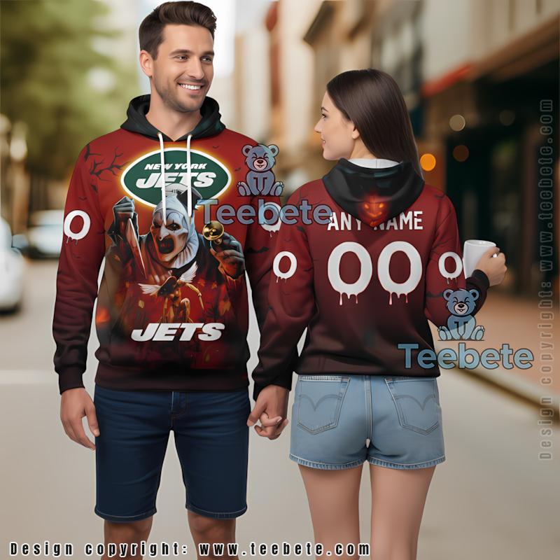 New York Jets Skull Uprising 3D Hoodie Green Black Mens Graphic