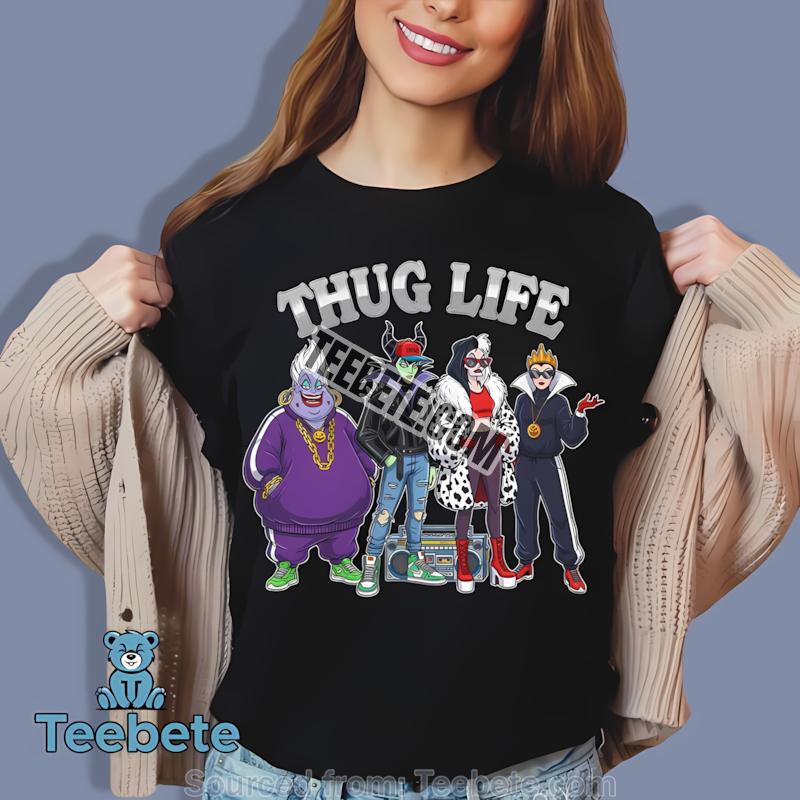Thug Life Disney Villains Cool Halloween Shirt