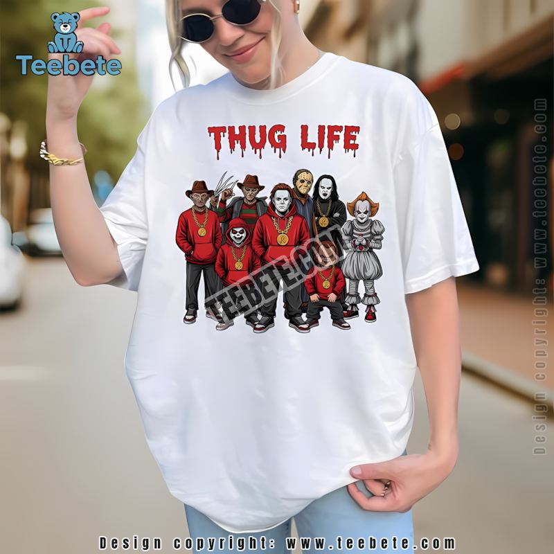Thug Life Freddy Jason Voorhees Michael Halloween Shirt