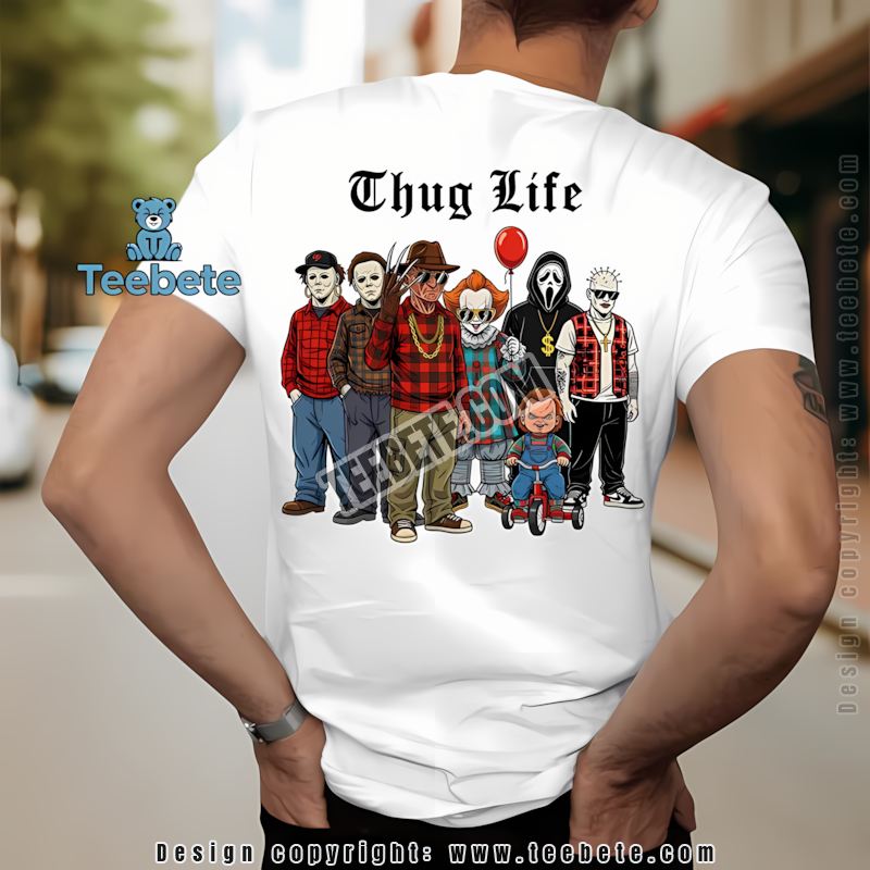 Thug Life Freddy Jason Voorhees Michael Halloween Shirt