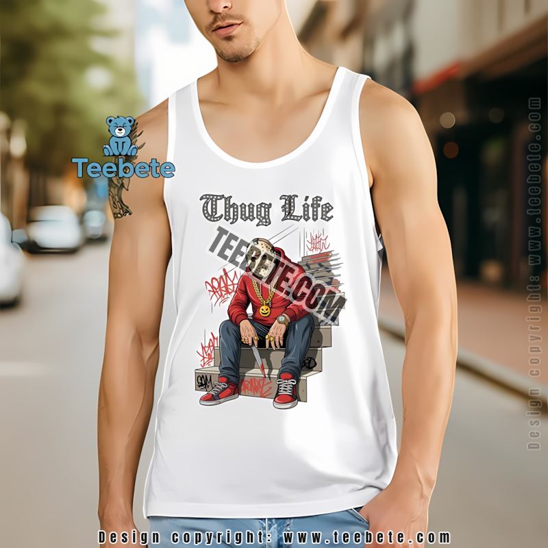 Thug Life Jason Voorhees Graffiti Urban Halloween Retro Tanktop Thug Life Jason Voorhees Graffiti Urban Halloween Retro Tanktop