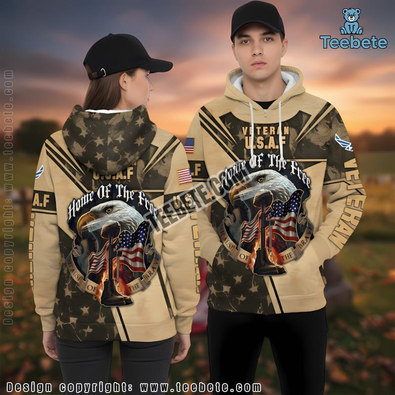 Us Military Services Veteran 3D Hoodie Yellow Design