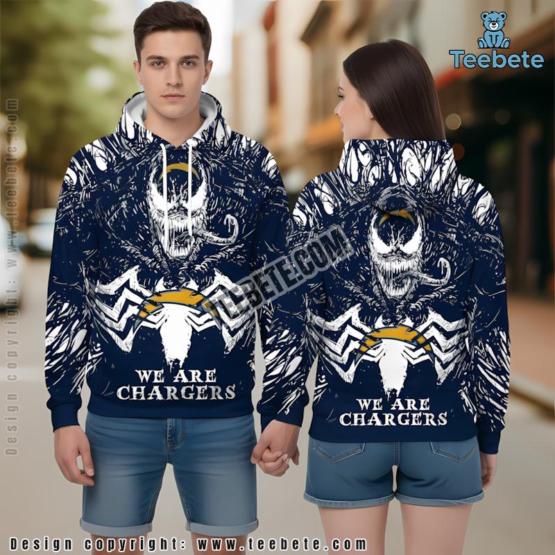 Los Angeles Chargers Tom And Jerry 3D Zip Up Hoodie Grey Blue