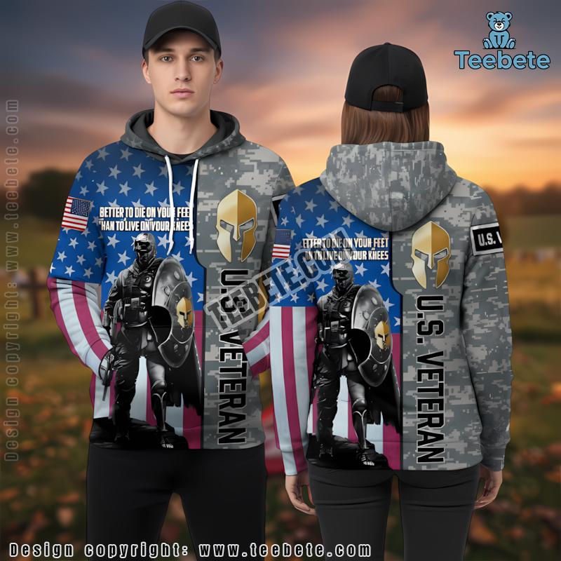 Veteran Day Spartan Soldier 3D Hoodie Olive Green Fashion