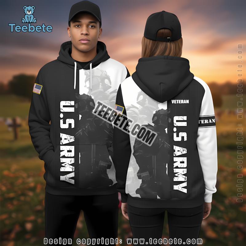 Veteran Us Army Sniper 3D Hoodie Black Graphic