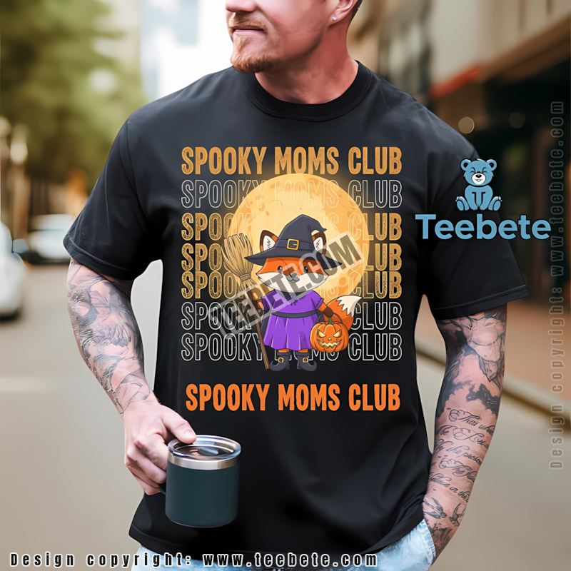 Witchy Fox Moms Club Halloween Shirt