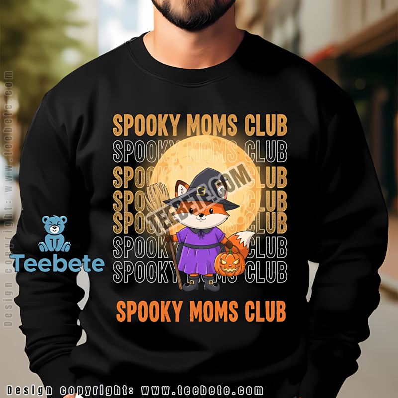 Witchy Fox Moms Club Halloween Long Sleeve Witchy Fox Moms Club Halloween Long Sleeve