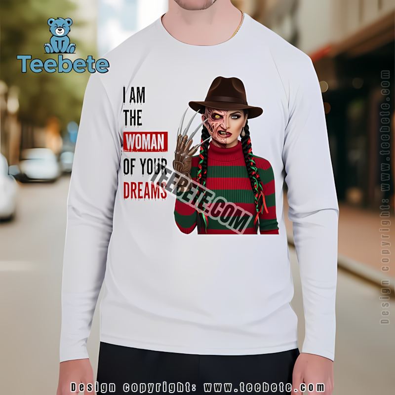 Woman Of Your Dreams Freddy Krueger Halloween Costume Long Sleeve Woman Of Your Dreams Freddy Krueger Halloween Costume Long Sleeve