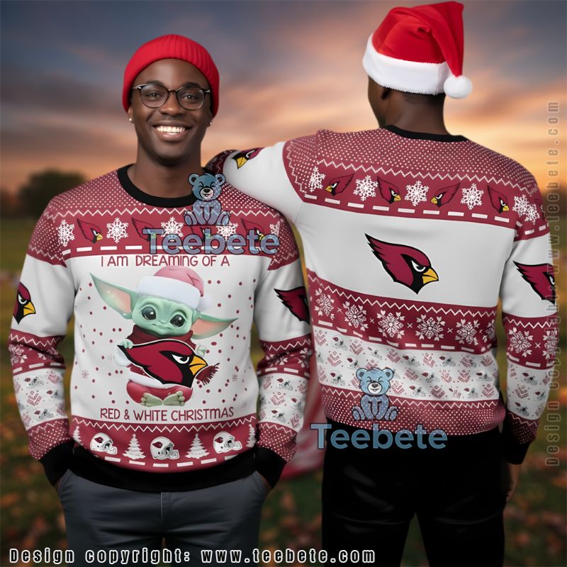 Arizona Cardinals Baby Yoda Ugly Christmas Sweatshirt Red
