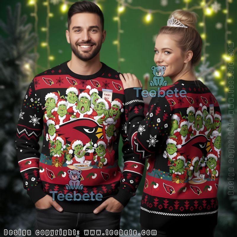 Arizona Cardinals Grinch Happy Ugly Christmas Sweater Red