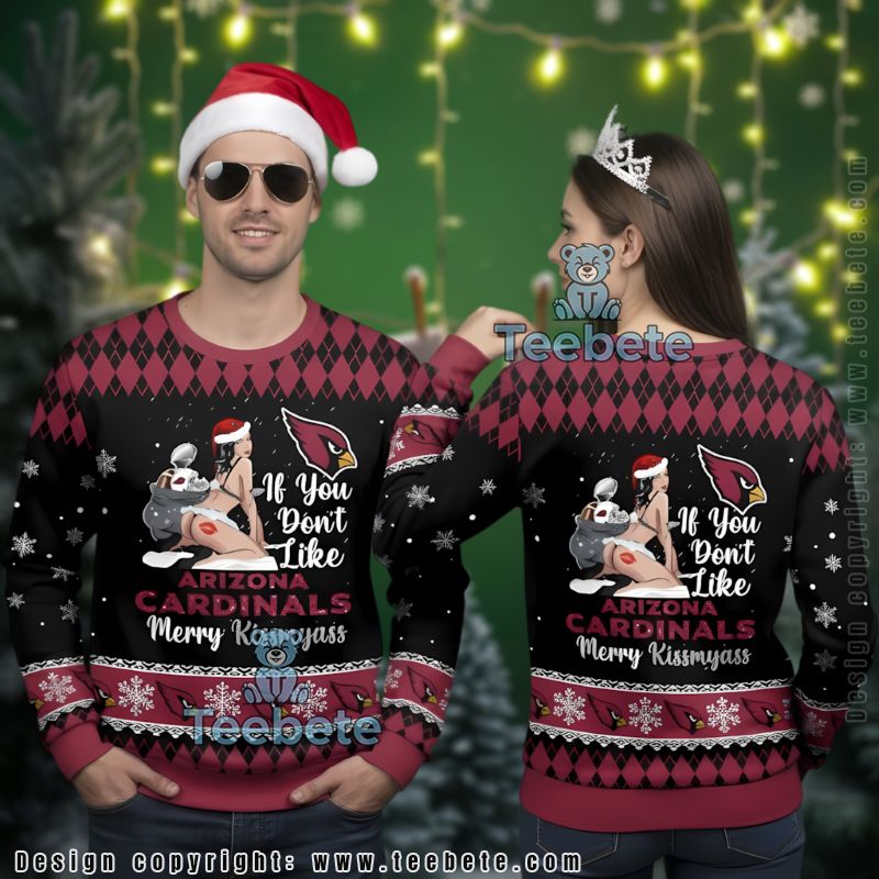 Arizona Cardinals Kissmyass Girl Ugly Christmas Sweater Cool Red