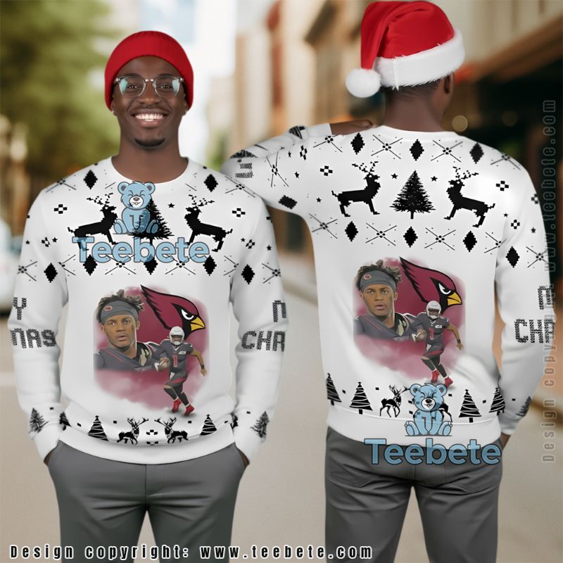 Arizona Cardinals Kyler Murray Ugly Christmas Sweater Adults White