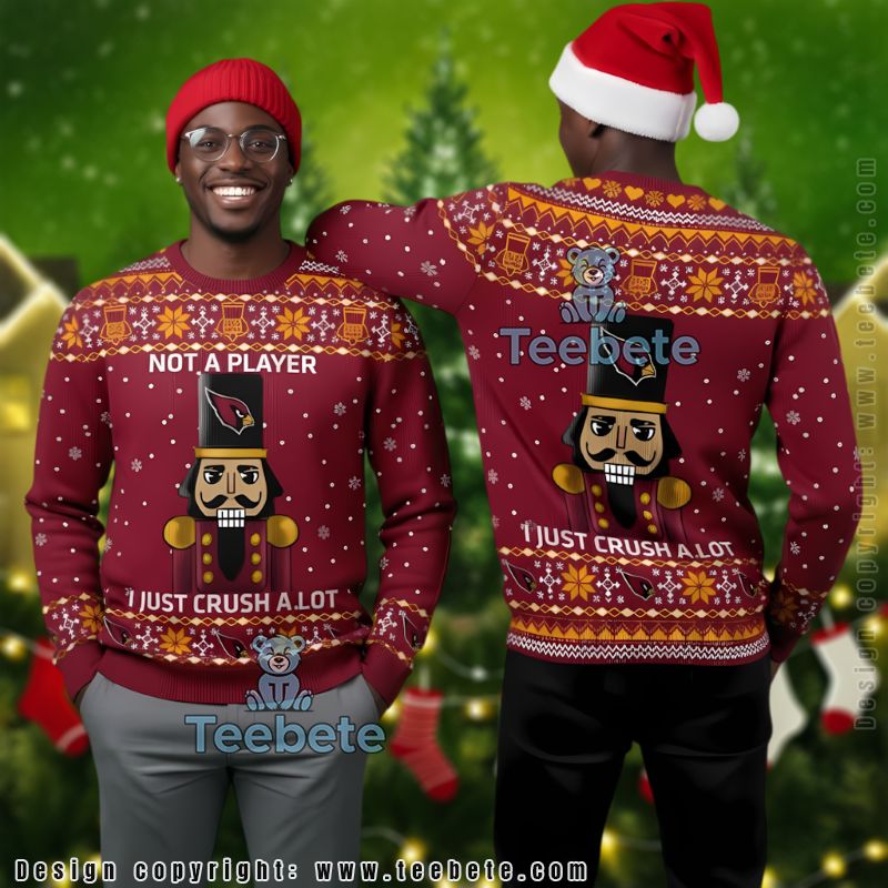 Arizona Cardinals Nutcracker Ugly Christmas Sweater Naughty Red