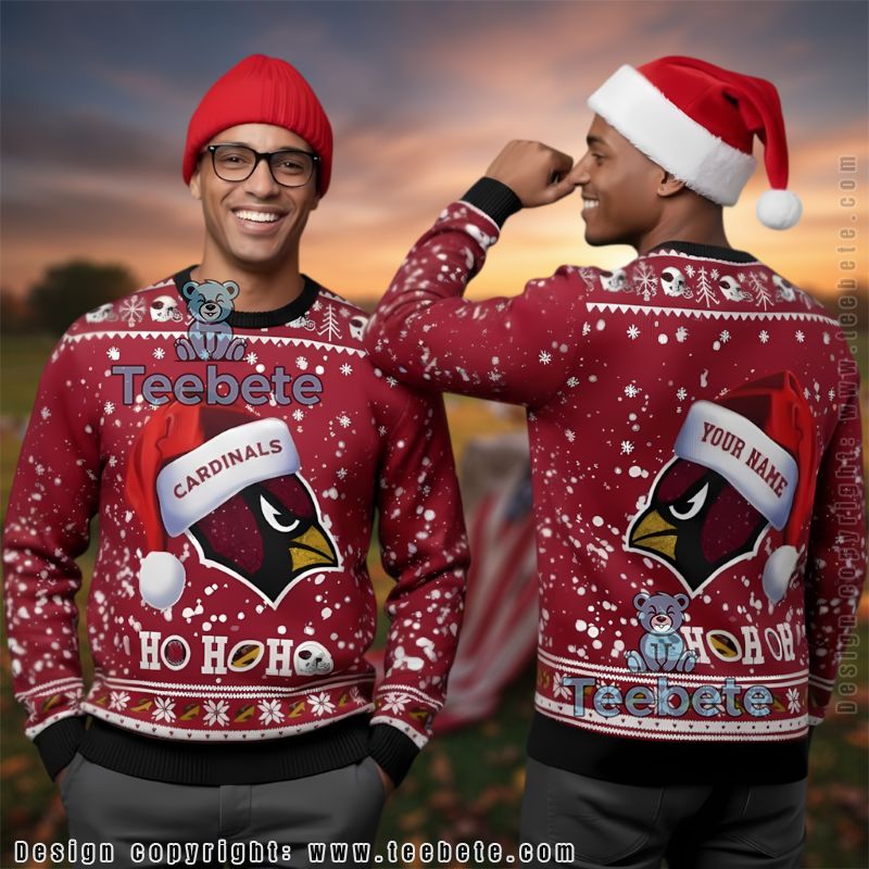 Arizona Cardinals Santa Ugly Christmas Sweater Cheap Red Personalized