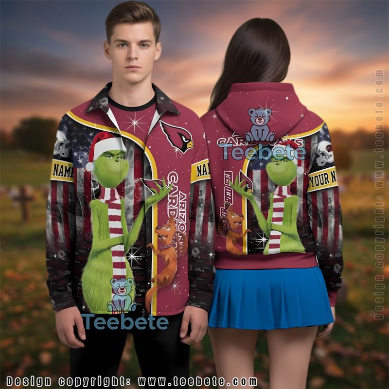 Arizona Cardinals The Grinch Personalized 3D Hoodie Unisex