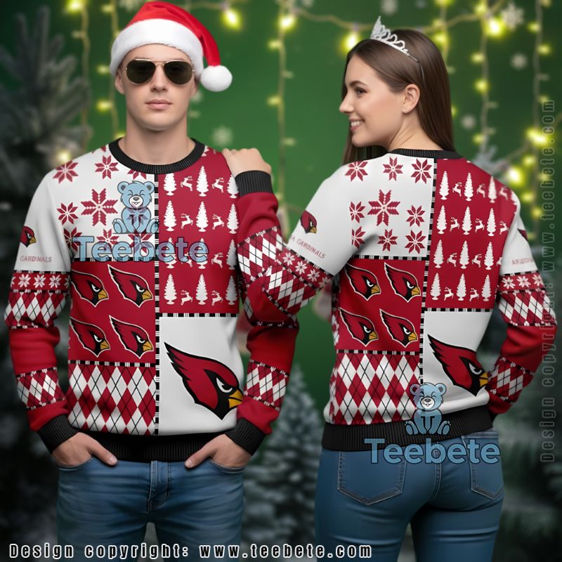 Arizona Cardinals Ugly Sweater Christmas Party Red