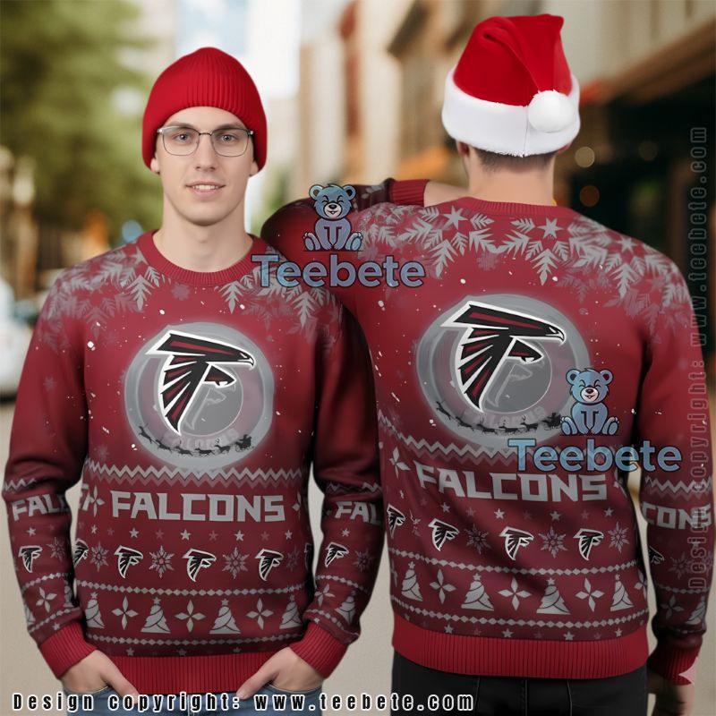 Atlanta Falcons Christmas Pattern Ugly Christmas Sweater Red