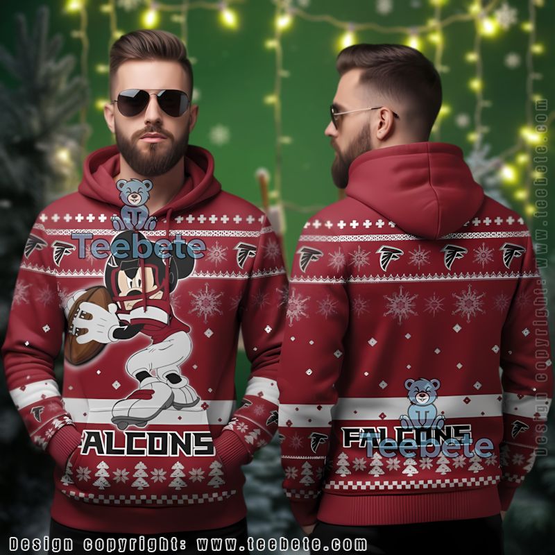 Atlanta Falcons Mickey Mouse Ugly 3D Hoodie Festive Gift
