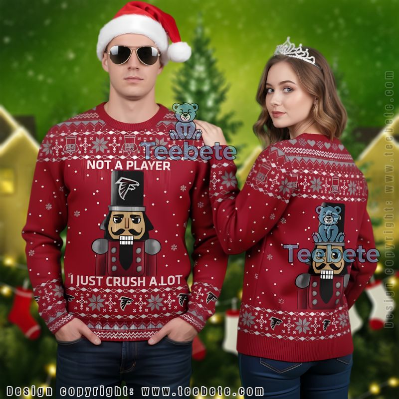 Atlanta Falcons Nutcracker Ugly Christmas Sweater Red I Am Not A Player