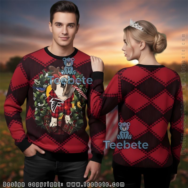 Atlanta Falcons Simpson Family Ugly Sweater Black