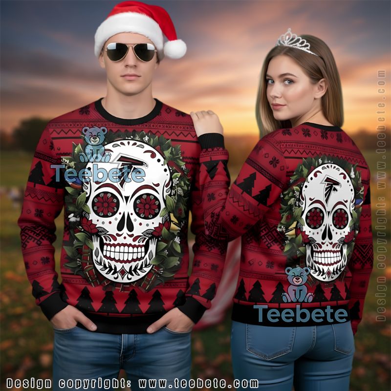 Atlanta Falcons Star Wars Baby Yoda Claus Ugly Christmas Sweater Red Mens