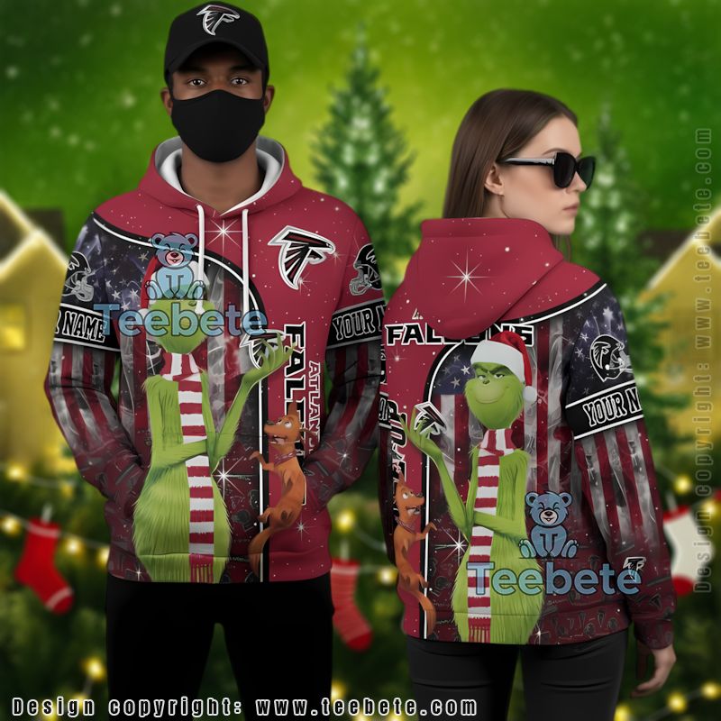 Atlanta Falcons The Grinch Personalized 3D Hoodie Youth