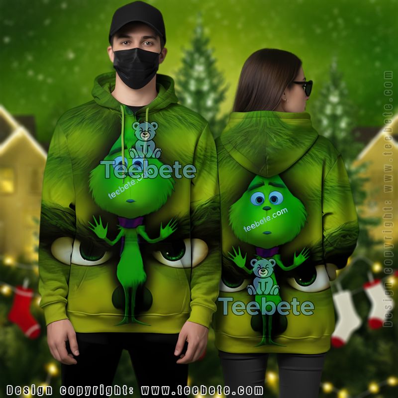 Baby Grinch Christmas 3D Hoodie Pullover