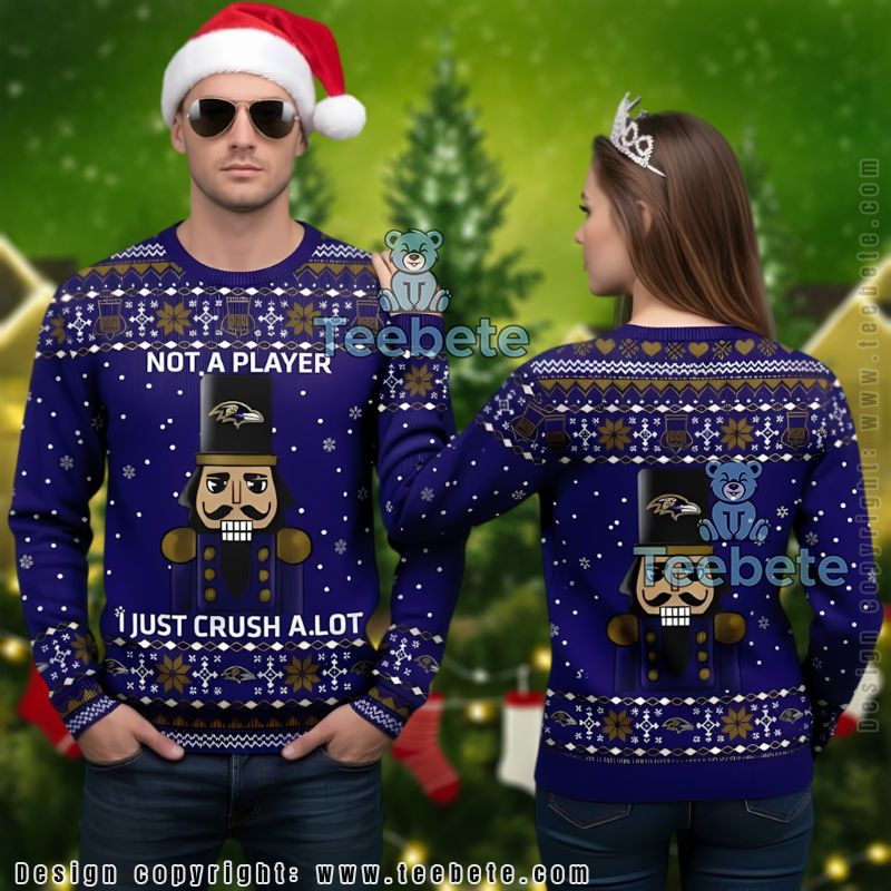 Baltimore Ravens Christmas Wreath Ugly Sweater Purple Party