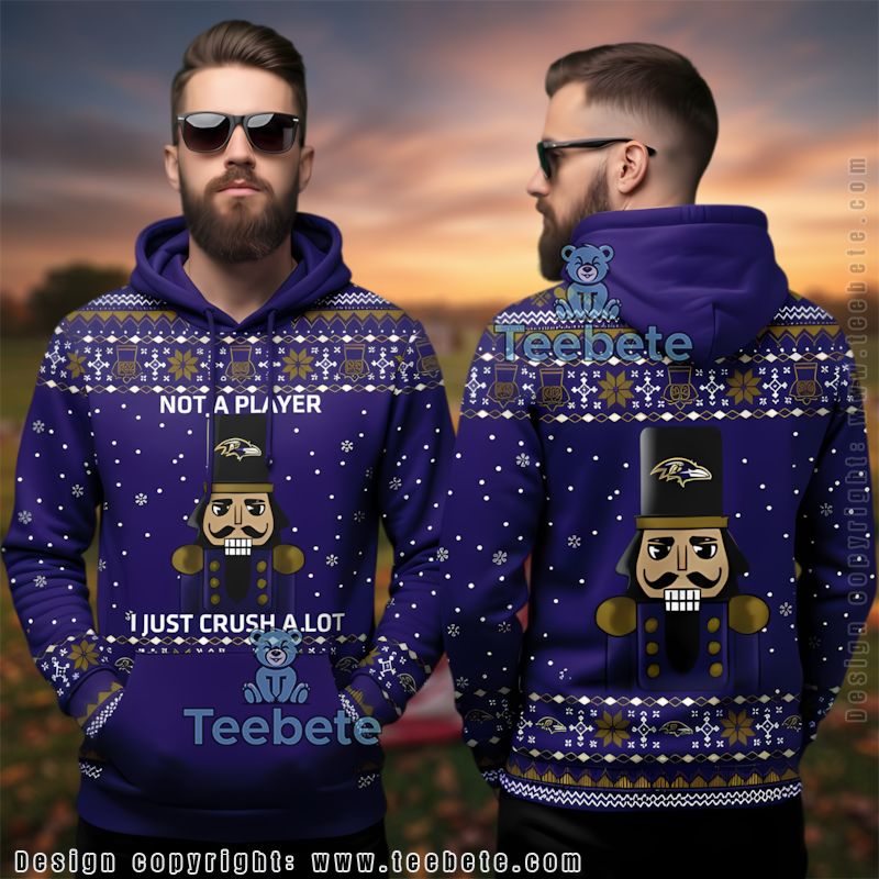 Baltimore Ravens Nutcracker Ugly 3D Hoodie Christmas