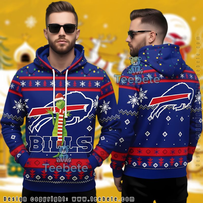 Buffalo Bills The Grinch Ugly Christmas 3D Hoodie Fan Gear