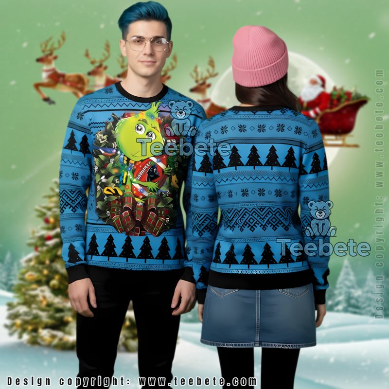 Carolina Panthers Baby Yoda Ugly Christmas Sweaters Best Blue