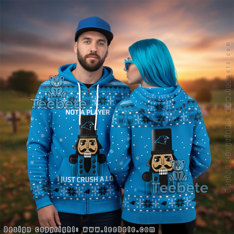 Carolina Panthers Christmas Nutcracker 3D Ugly Hoodie Women